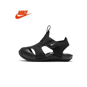 Nike Boys' Toddler Sunray Protect 2 Hook-and-Loop Sandals in Black/Black Size 5.